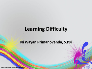 Learning Difficulty