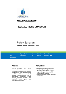 Modul Riset Advertising dan Marcomm [TM10]
