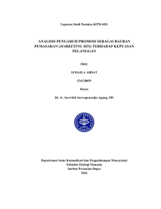 Pengaruh Bauran Pemasaran Terhadap Kepuasan