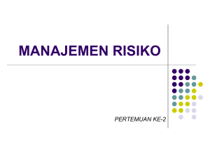 MANAJEMEN RISIKO