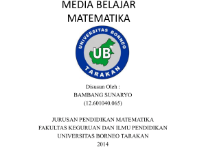 media belajar matematika - Universitas Borneo Tarakan