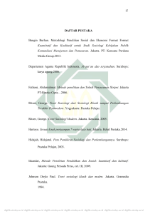 DAFTAR PUSTAKA Bungin Burhan. Metodologi Penelitian Sosial