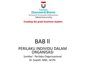 BAB II – Perilaku Individu Dalam Organisasi