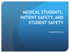 medical students, patient safety, and student safety