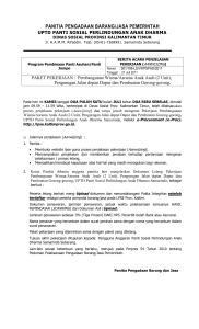 jadwal pelaksanaan pelelangan - LPSE Provinsi Kalimantan Timur