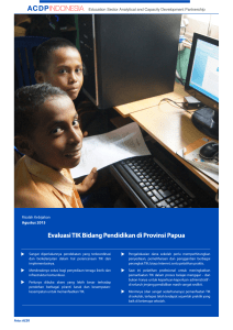 Evaluasi TIK Bidang Pendidikan di Provinsi Papua