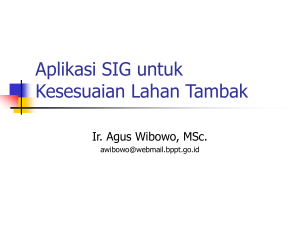 Aplikasi SIG untuk Kesesuaian Lahan Tambak