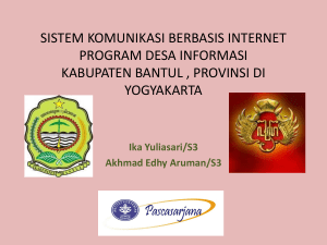 sistem komunikasi berbasis internet program desa informasi