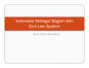 Indonesia Sebagai Bagian dari Civil Law System