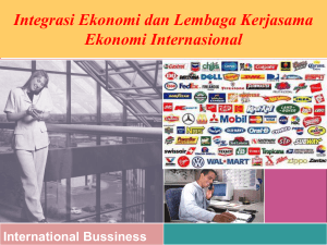 Integrasi Ekonomi Regional - E