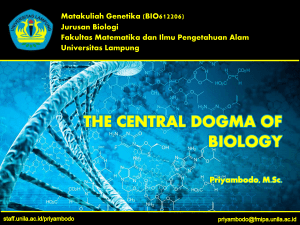 The central dogma of biology