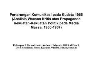 Pertarungan Komunikasi pada Kudeta 1965 (Analisis Wacana Kritis