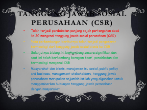 Tanggung jawab sosial perusahaan (CSR)