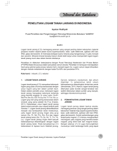 penelitian logam tanah jarang di indonesia