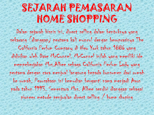 SEJARAH PEMASARAN HOME SHOPPING