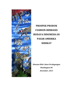 prospek produk fashion berbasis budaya indonesia di pasar