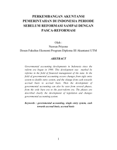 perkembangan akuntansi pemerintahan di indonesia periode
