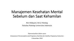 Manajemen Kesehatan Mental Sebelum dan Saat Kehamilan