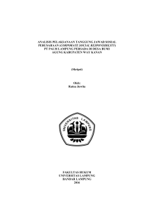 analisis pelaksanaan tanggung jawab sosial perusahaan