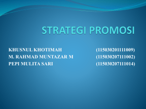 strategi promosi ppt