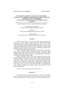 pengaruh variabel internal dan eksternal