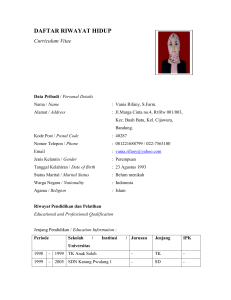 daftar riwayat hidup
