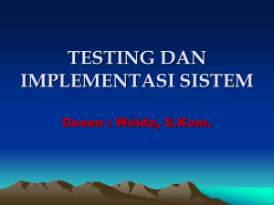 testing dan implementasi sistem