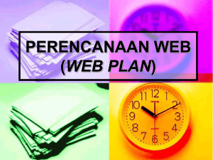 (WEB PLAN) PERENCANAAN WEB (WEB PLAN)