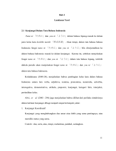 11 Bab 2 Landasan Teori 2.1 Konjungsi Dalam Tata Bahasa