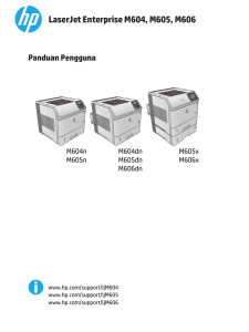 HP LaserJet Enterprise M604/M605/M606 User Guide