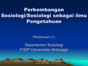 Sosiologi Statis - Selamat Datang di SMAN 13 Surabaya