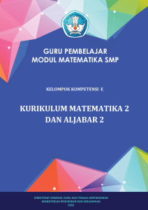 kurikulum matematika 2 dan aljabar 2