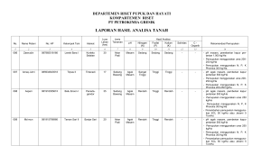 Laporan Hasil Analisis Tanah(PetroKimiaGresik)