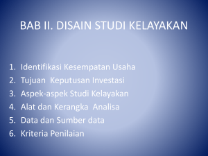 bab ii. disain studi kelayakan