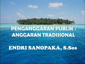 penganggaran publik : anggaran tradisional