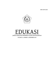 Edukasi 13 No 3 Des 2015.indd - EDUKASI: Jurnal Penelitian