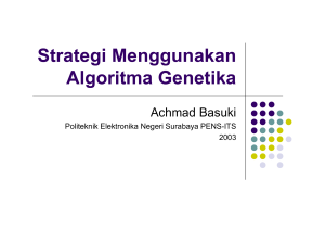 Strategi Menggunakan Algoritma Genetika