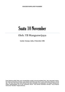 YB MANGUNWIJAYA - Suatu 10 November