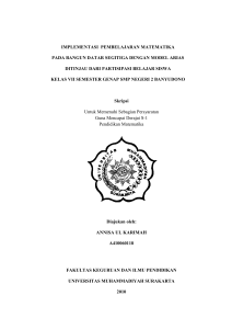 implementasi pembelajaran matematika pada bangun datar segitiga