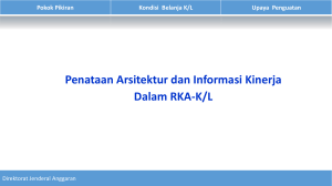 Penataan Arsitektur dan Informasi Kinerja Dalam RKA-K/L