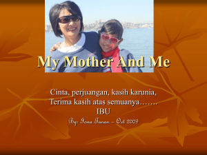 My Mother And Me