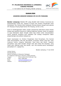 SIARAN PERS SHARING SESSION DIREKSI IPC DI IPC PANJANG