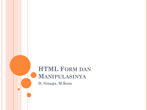 HTML Form dan Manipulasinya