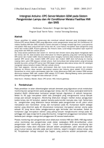 Intergrasi Arduino -OPC Server-Modem GSM pada