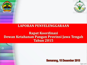 Diapositiva 1 - Dinas Ketahanan Pangan Provinsi Jawa Tengah