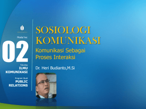 sosiologi komunikasi - Universitas Mercu Buana