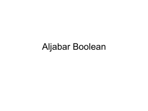 Aljabar Boolean - Teknik Elektro UGM