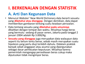 Berkenalan dengan Statistik