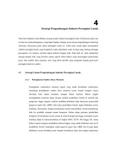 4.1 Strategi Umum Pengembangan Industri