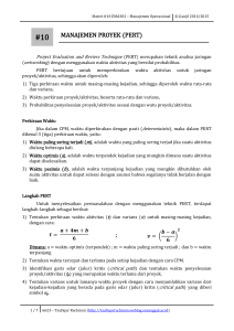 Manajemen Proyek (PERT)